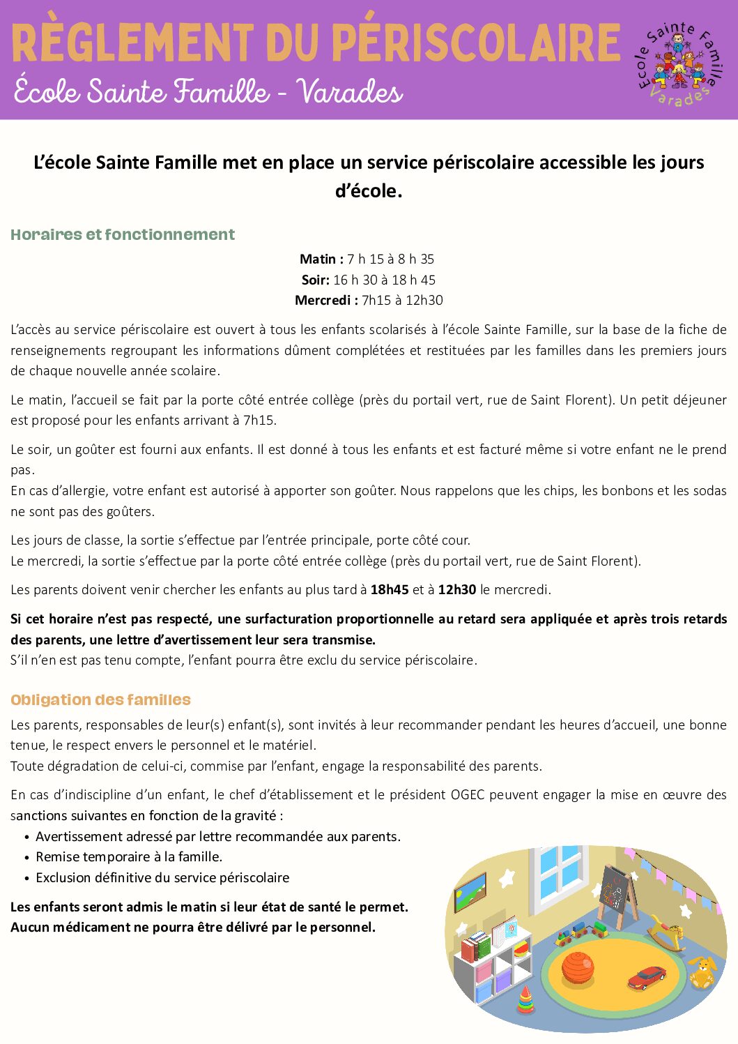 Règlement périscolaire